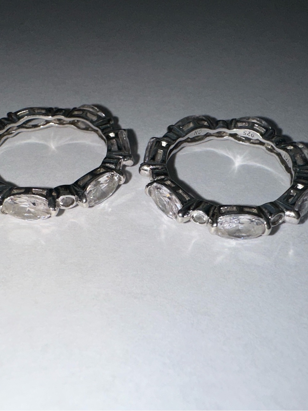 Two Cubic Zirconia Bands